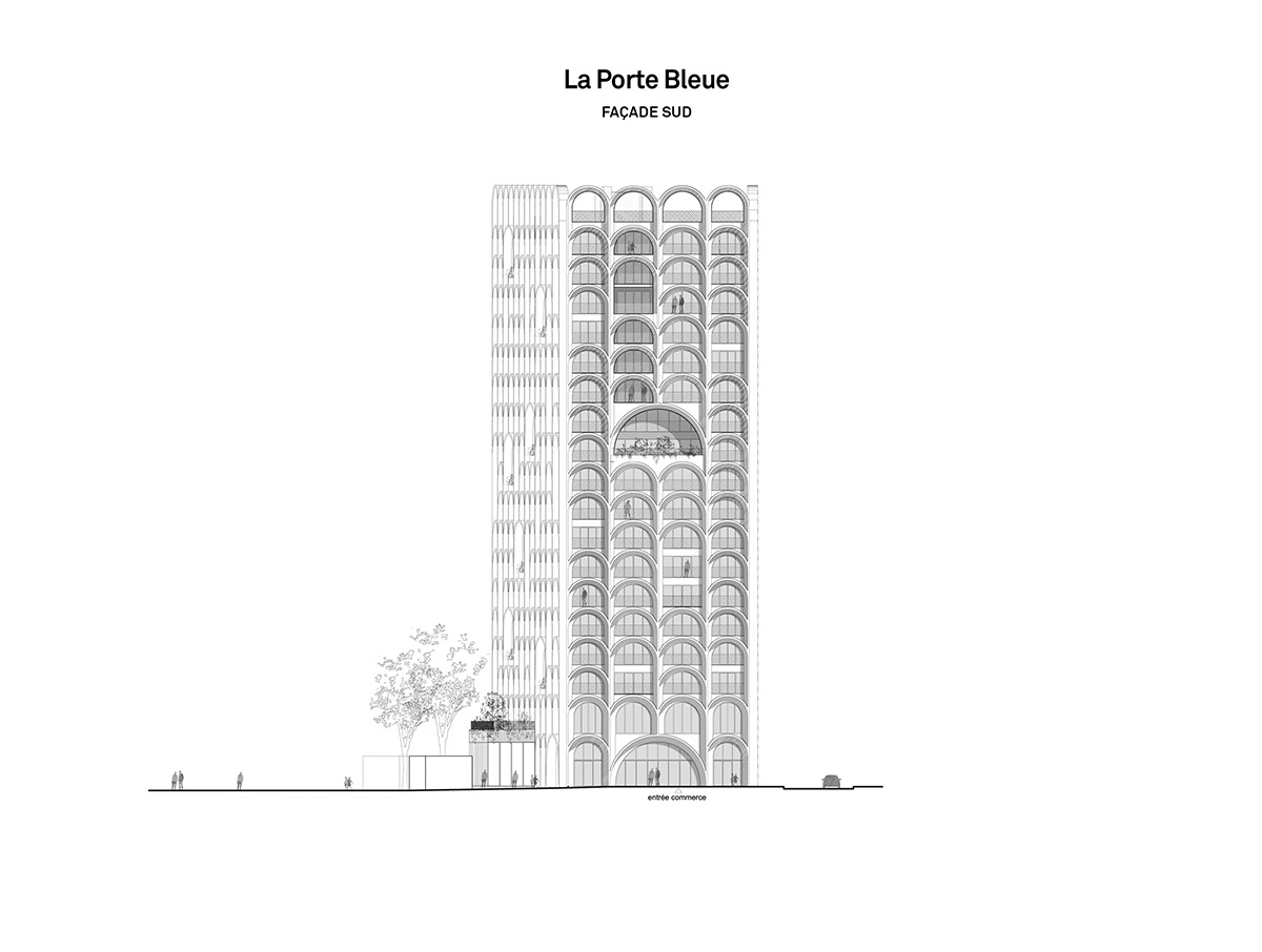 PietriArchitectes wraps residential tower with white concrete vaults referencing to the Mediterranean