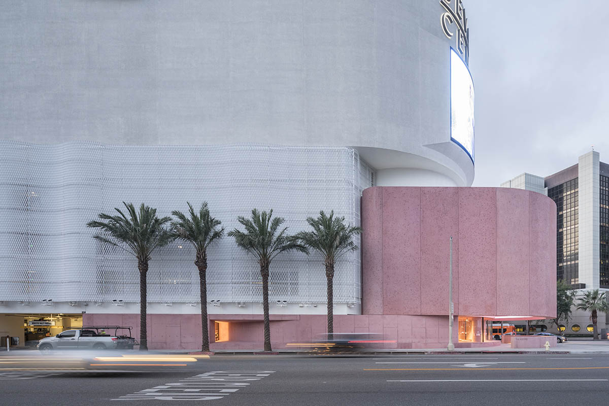 Adjaye Associates uses different hues of pink with sculptural concrete to form new store in LA
