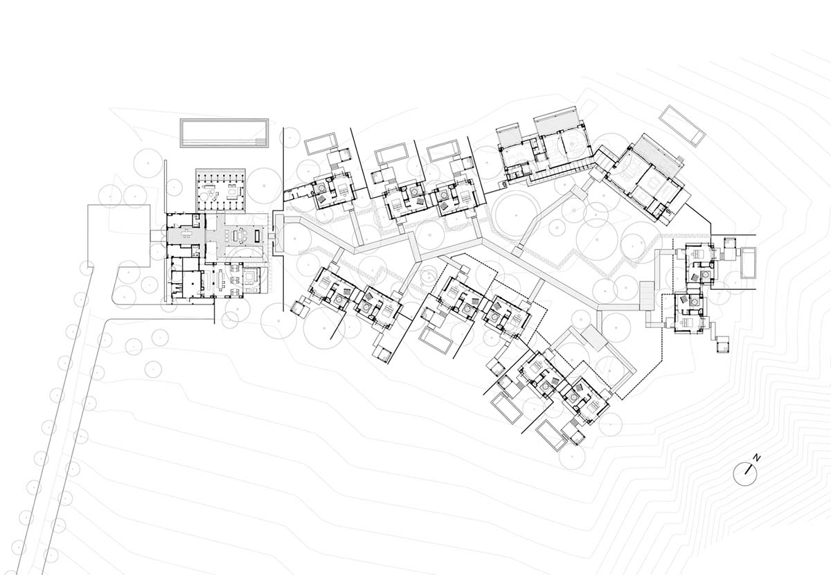 Onion completes rural hotel with private villas within organic fruit and vegetable farms in Thailand
