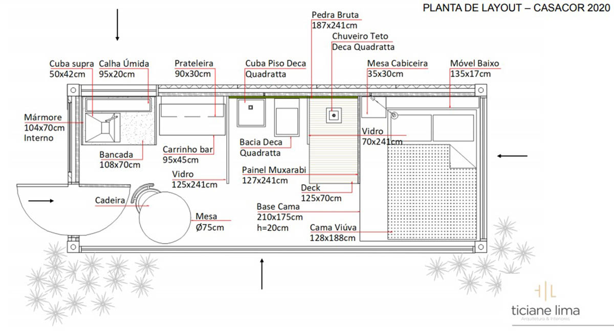 Ticiane Lima Arquitetura & Interiores creates container-like home that is fully open to nature