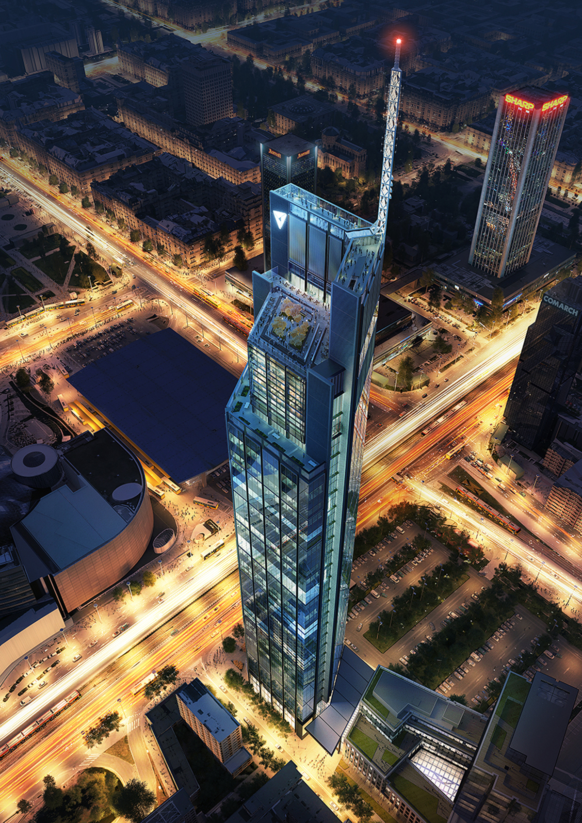 Construction works begin on Poland’s tallest tower designed by Foster+Partners