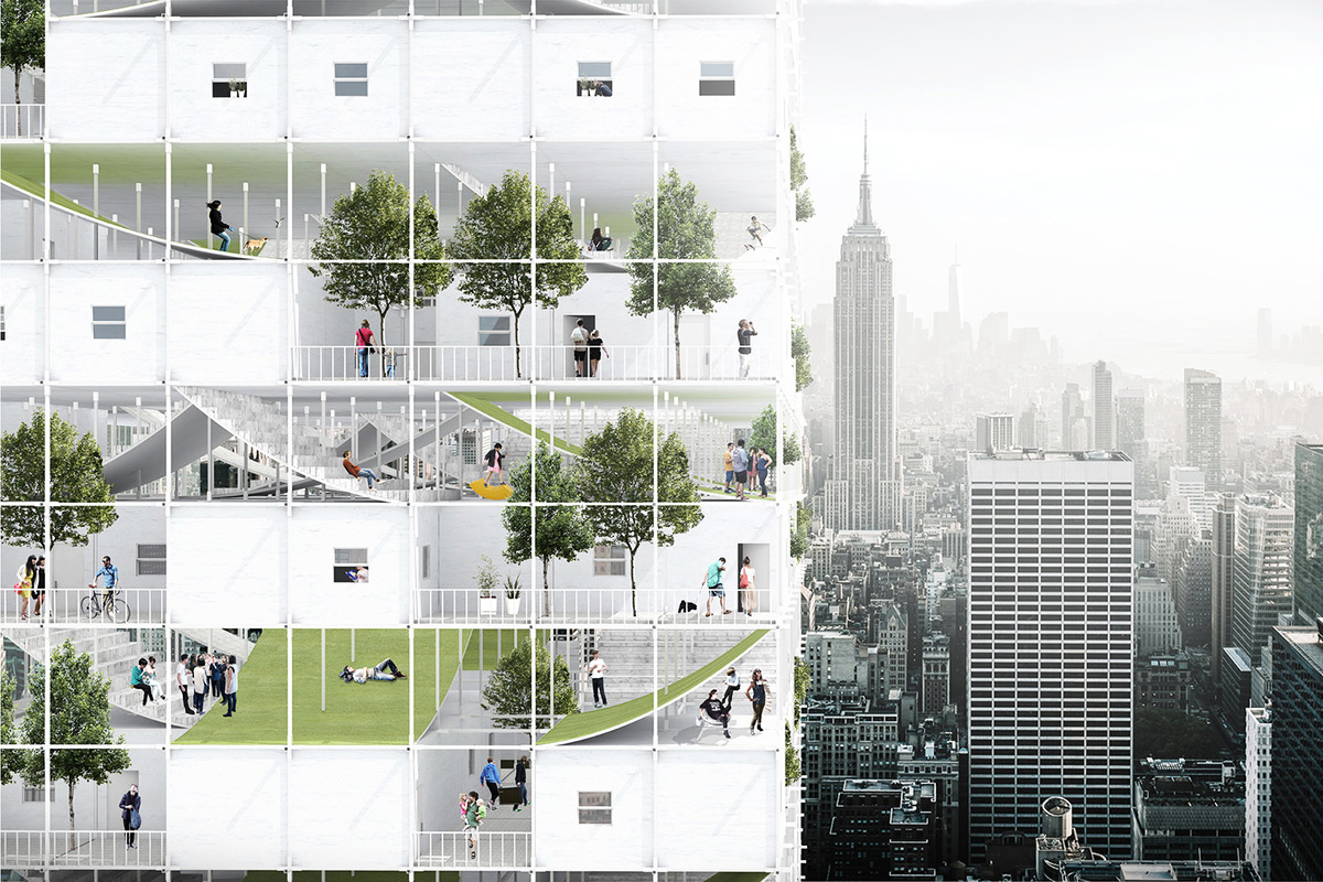 Beomki Lee and Chang Kyu Lee propose moveable city for New York’s abandoned air-right spaces