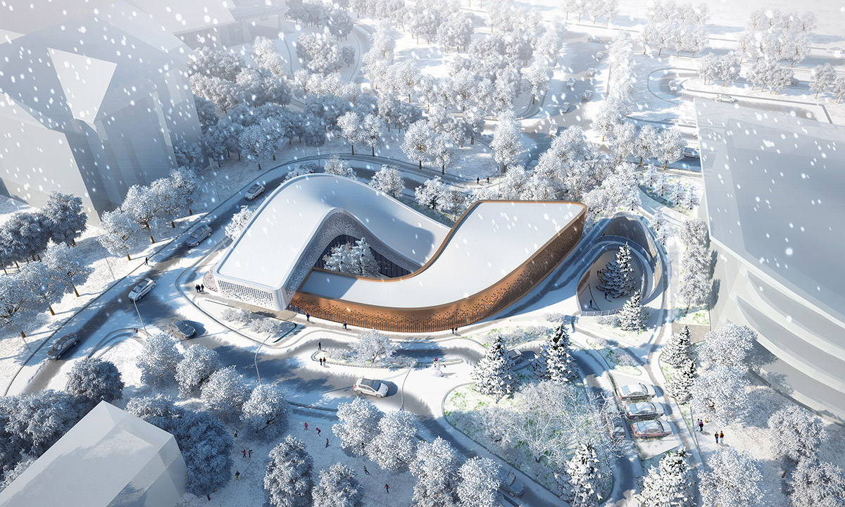 Group GSA unveils plans for curled Four Season Town reception Center in Beijing