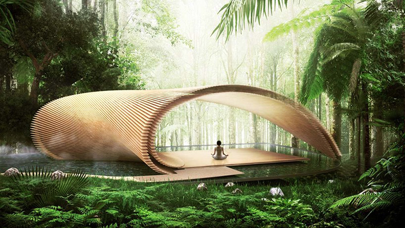 Kengo Kuma’s Tsubomi Villas Adapt To Bali’s Climate With Organic Geometry And Wooden Screen Layers