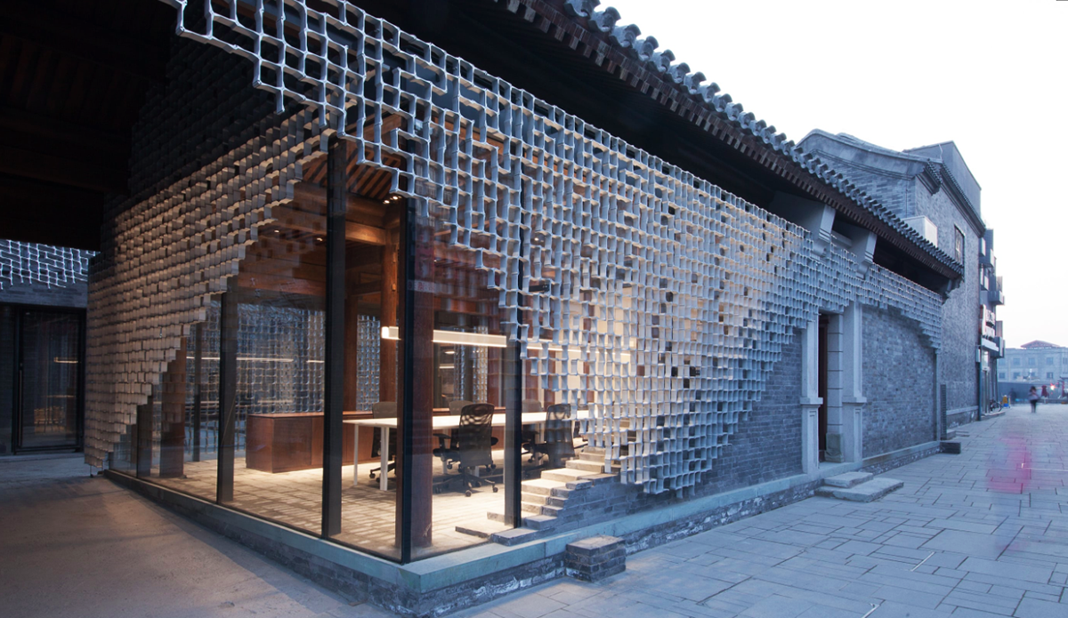 Kengo Kuma converts old Chinese building into an office and cafe's