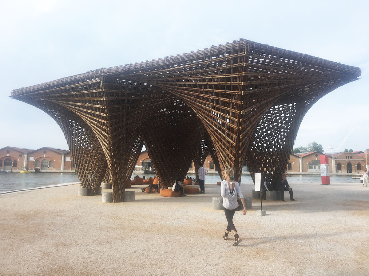 VTN Installs Giant Bamboo Roof At The Venice Architecture Biennale