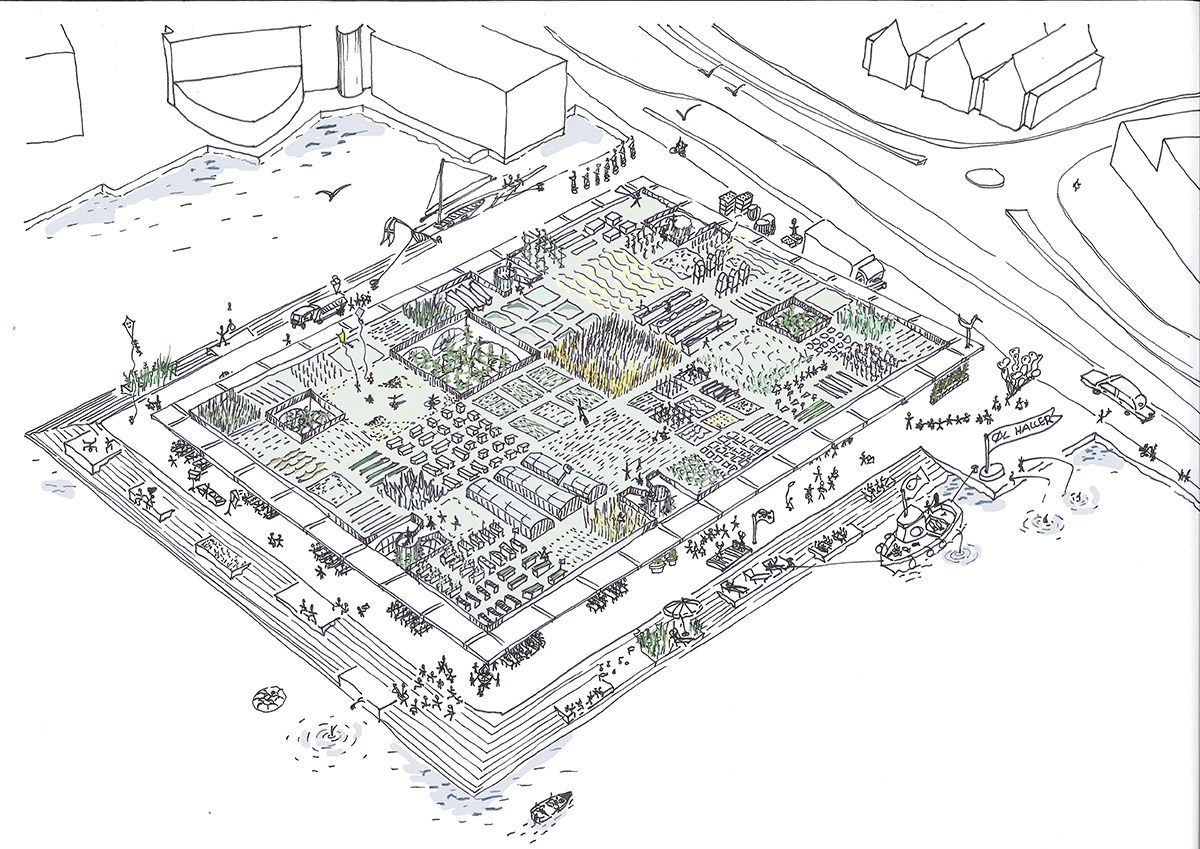 COBE designs Norway's first street-food market with mega urban arches as roofed landscape