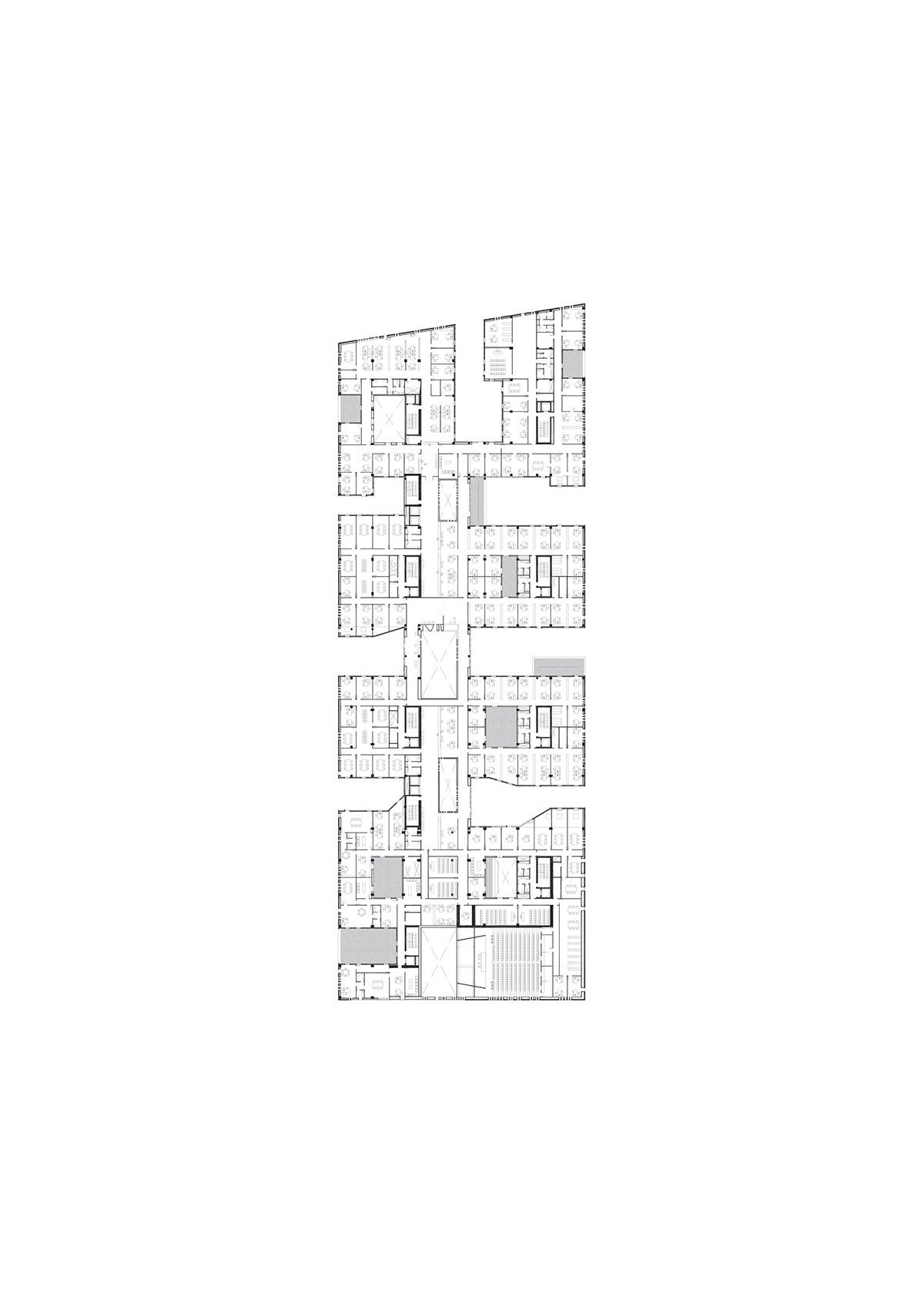 Mecanoo envisions Palace of Justice in Cordoba with cutouts and porous walls