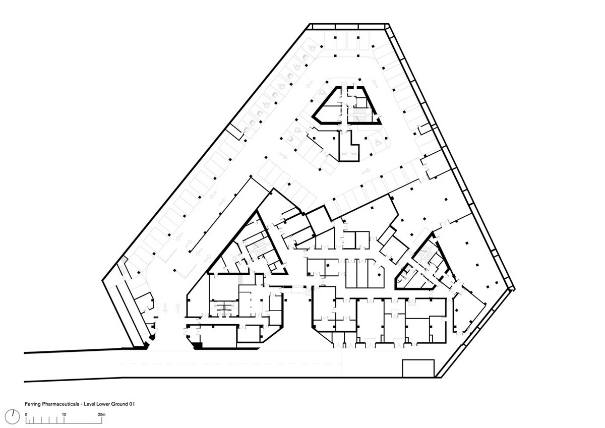 Foster + Partners completes Ferring Pharmaceuticals with cantilevered roof canopy in Copenhagen