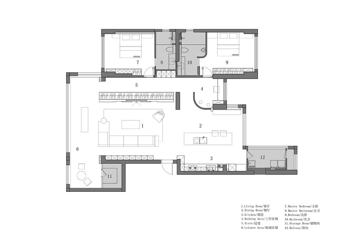 AD ARCHITECTURE creates all-white interiors with geometric compositions for L Apartment in China
