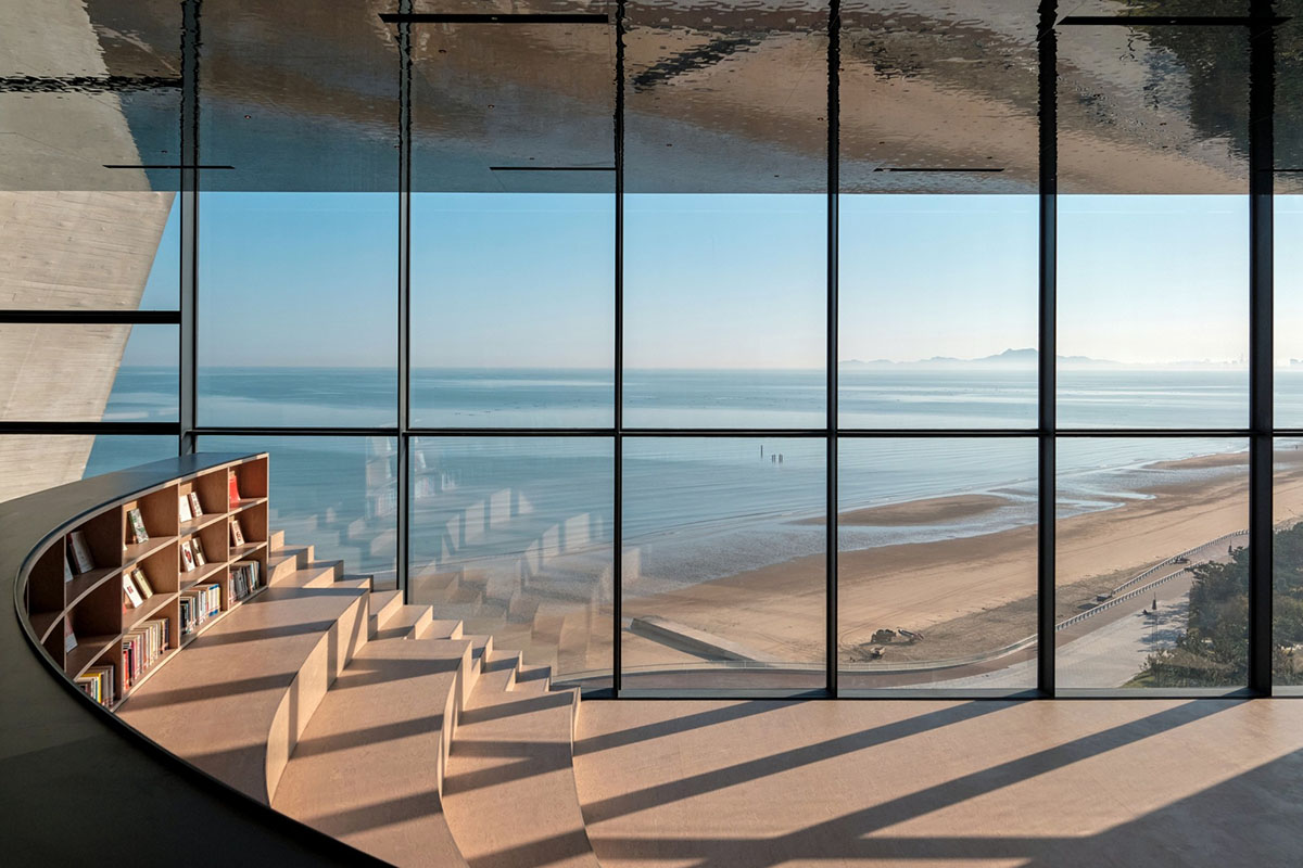 OPEN Architecture completes double-shell concrete Sun Tower in Yantai
