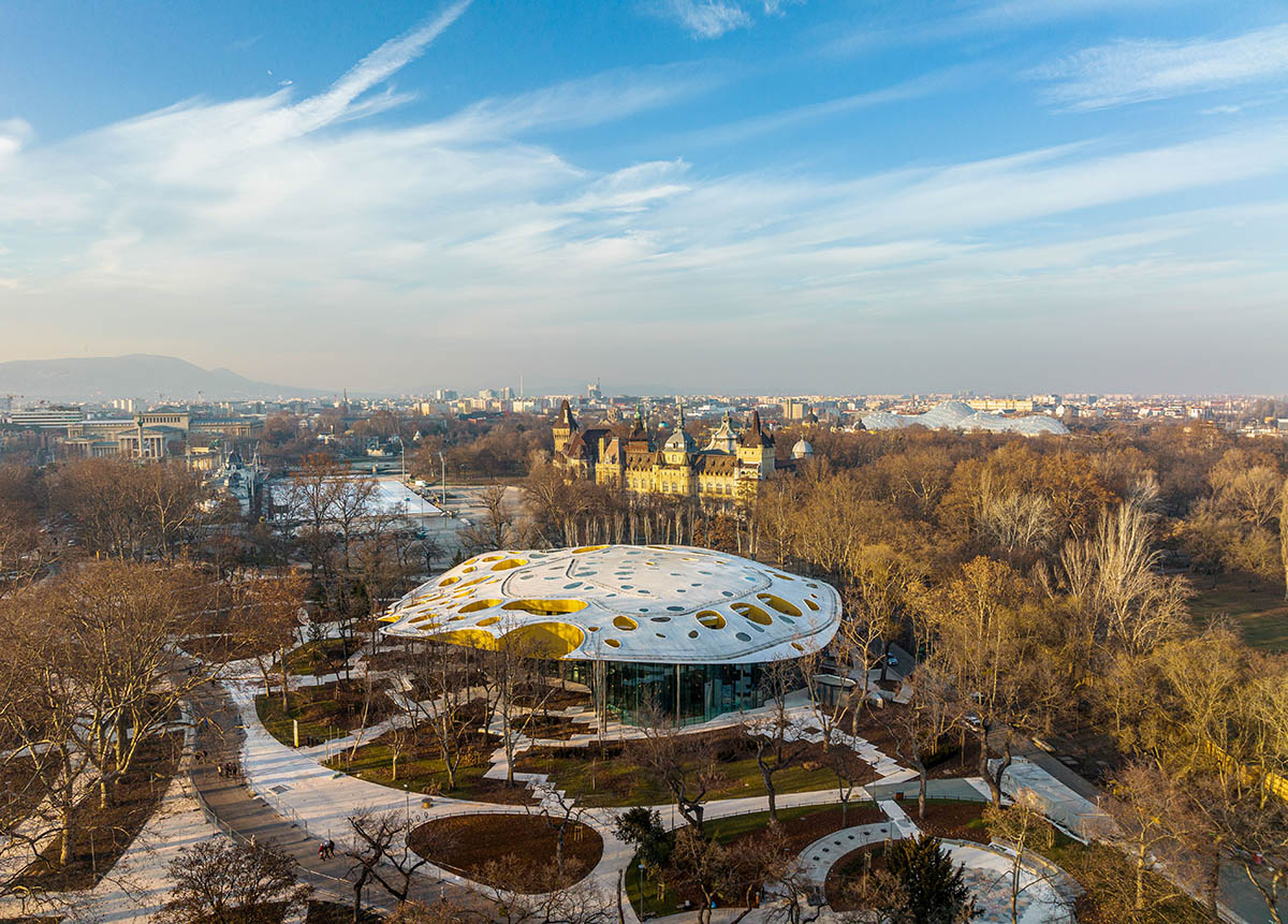 Sou Fujimoto designs House of Music with porous roof evoking varying form of sound waves in Budapest