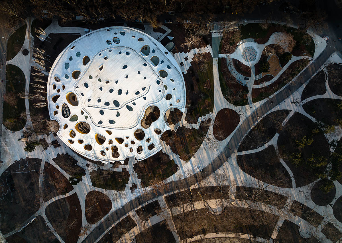 Sou Fujimoto designs House of Music with porous roof evoking varying form of sound waves in Budapest