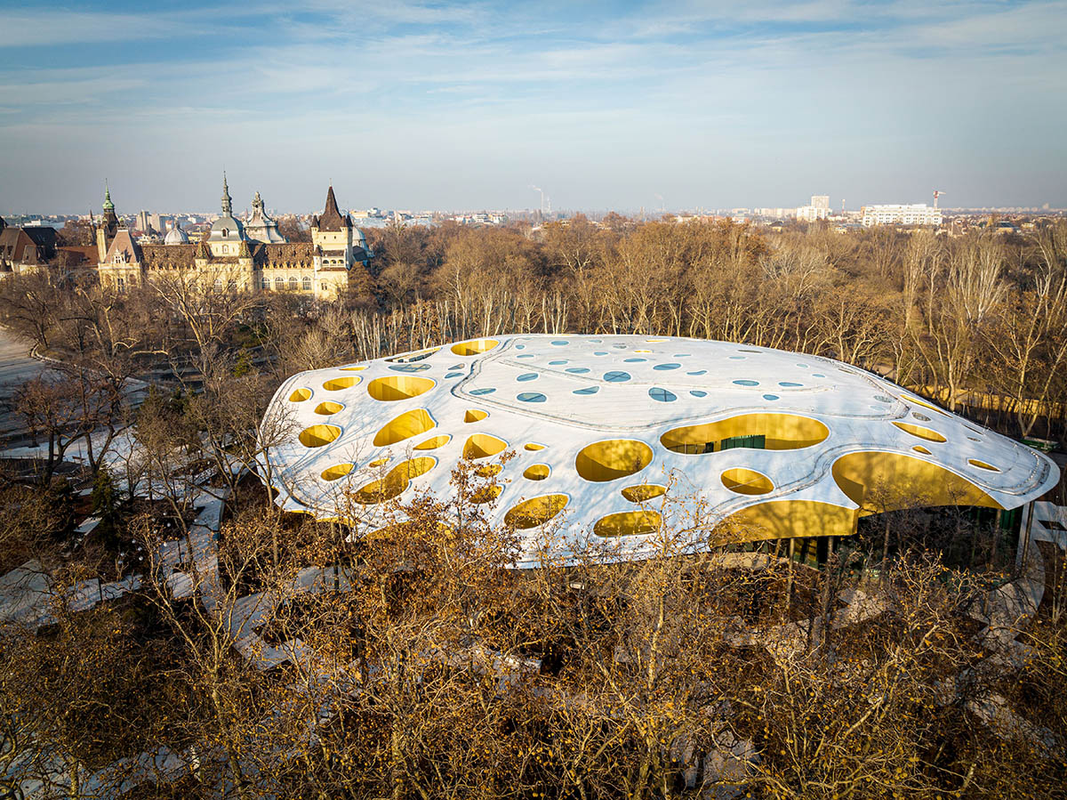 Sou Fujimoto designs House of Music with porous roof evoking varying form of sound waves in Budapest