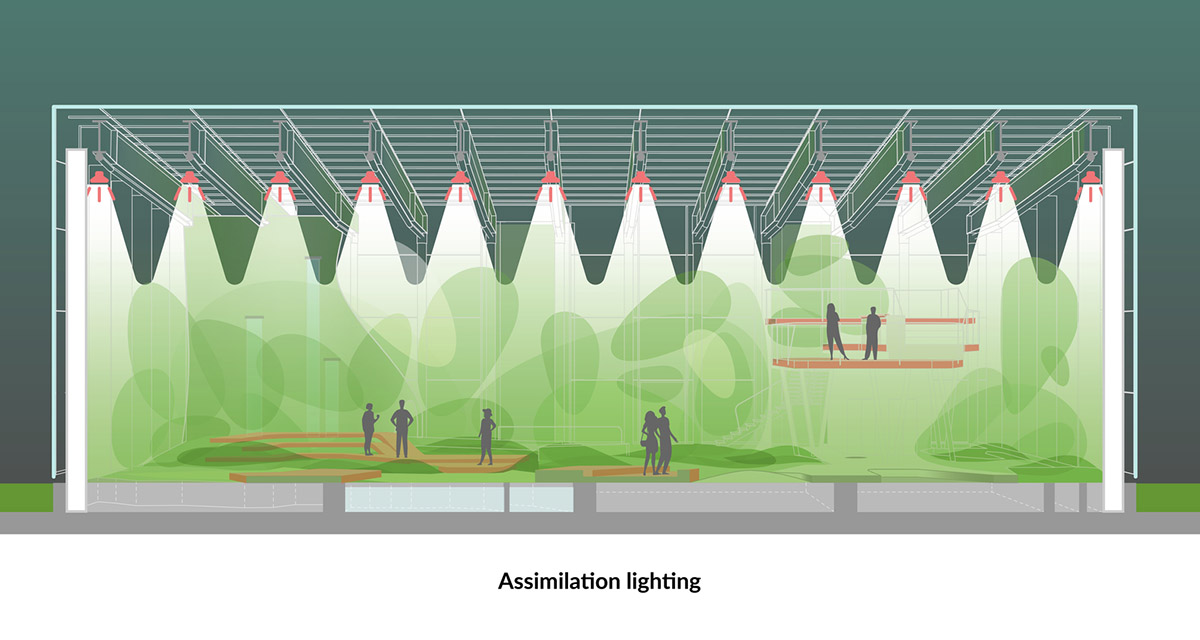 Worksplace nestled in an exotic garden is filled with various plants from many countries in Poland 