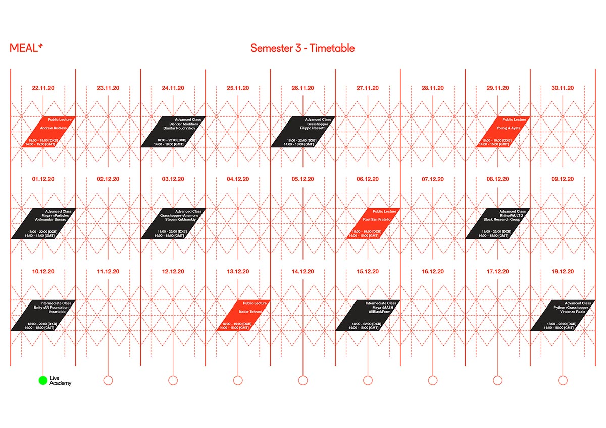 MEAL* announces third edition of Live Academy with new lectures and online classes