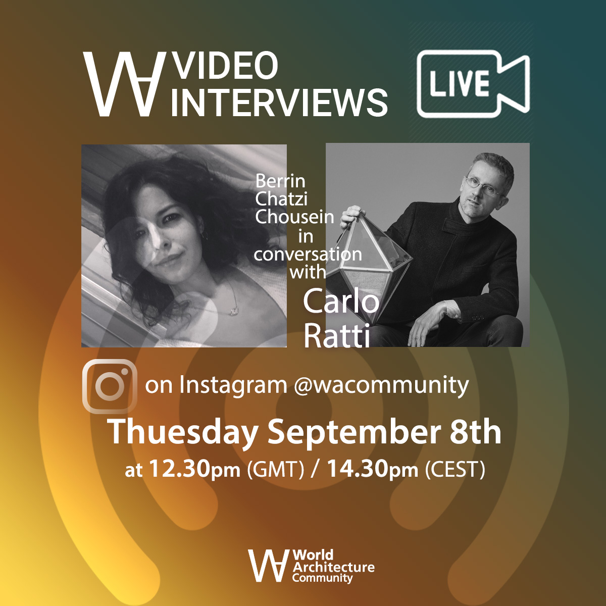 Carlo Ratti to discuss the Future of Mobility and Autonomous World in WAC's Instagram Live