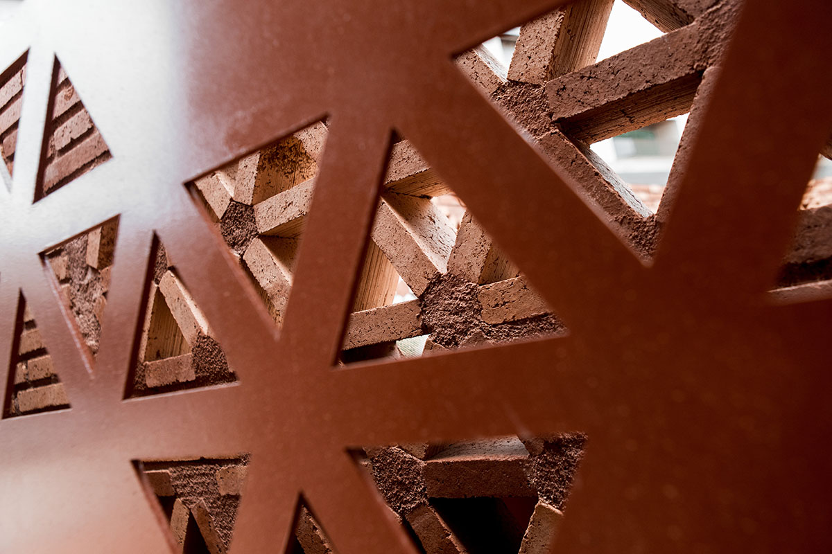 Miralles Tagliabue EMBT completes Maggie's new caring center with textured brick facade in Barcelona