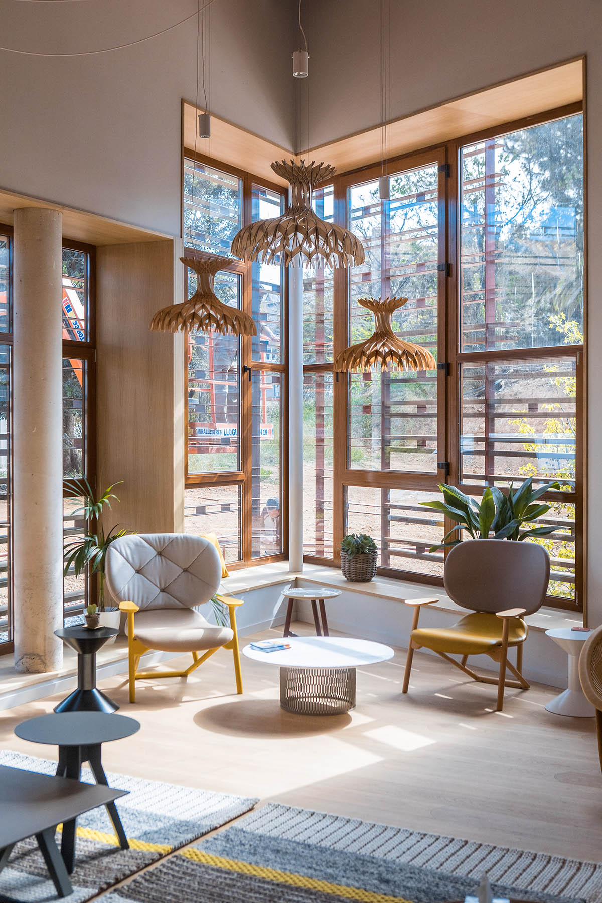 Miralles Tagliabue EMBT completes Maggie's new caring center with textured brick facade in Barcelona