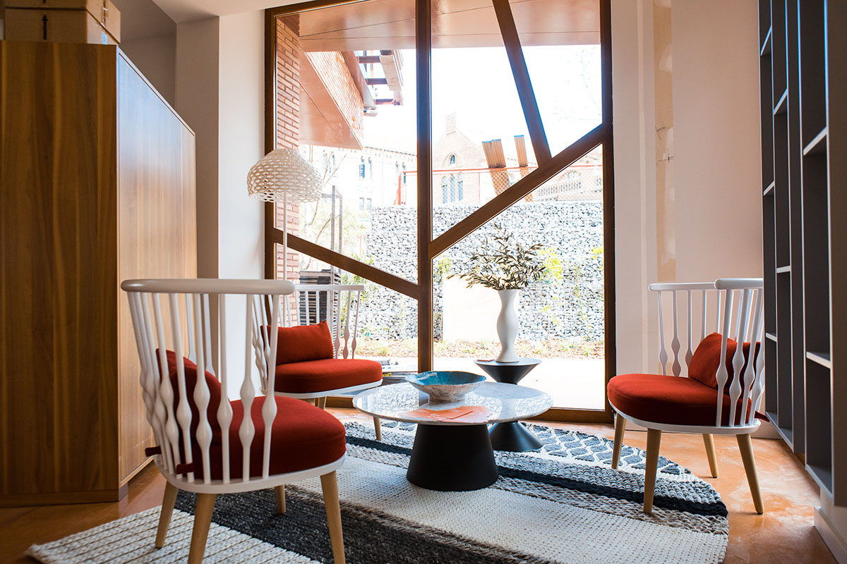 Miralles Tagliabue EMBT completes Maggie's new caring center with textured brick facade in Barcelona