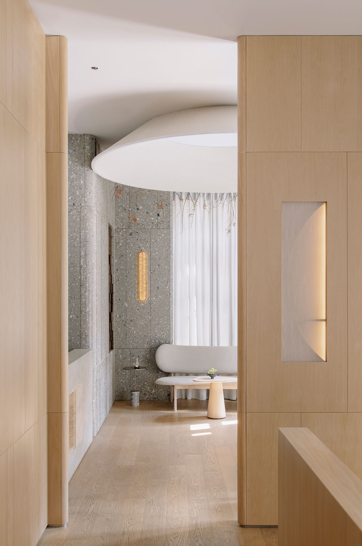 Sò Studio combines soft and sharp lines for interiors of Restaurant Lunar in Shanghai