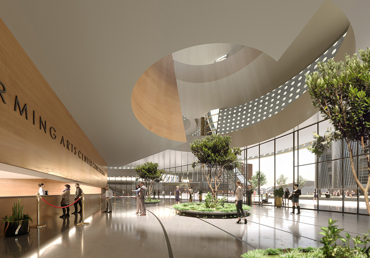 SPF:a unveils plans for orange tree-inspired Anaheim Performing Arts Center in California