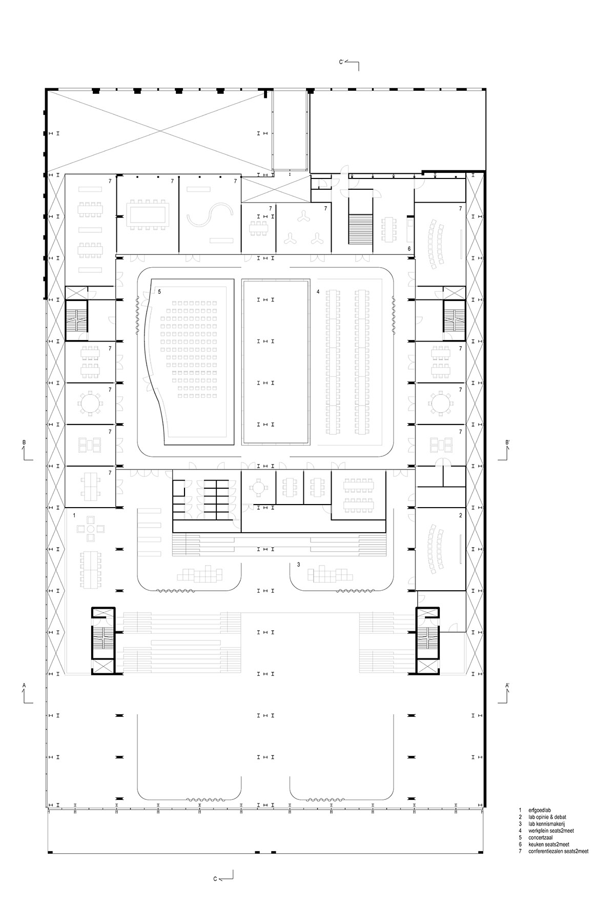 Civic Architects transforms old industrial building into a transparent public library in Tilburg