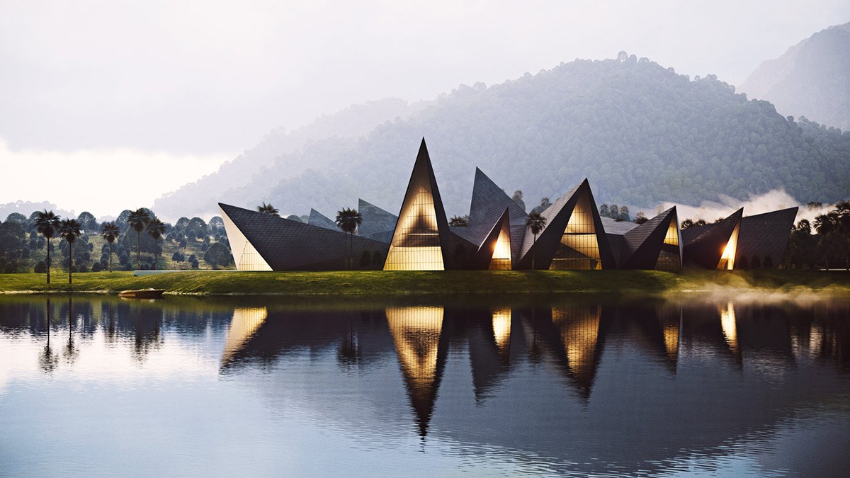 Axis Mundi designs advanced technology center with spiky-shaped volumes in Palo Alto