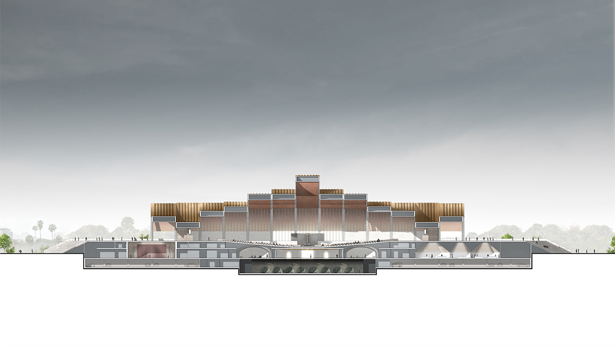 David Adjaye designs National Cathedral with wavy roof in his home country Ghana