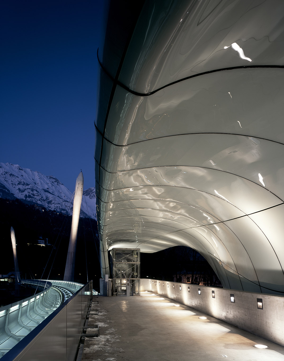 Zaha Hadid Architects' double-curved glass funicular railway hits 4.5 million passengers