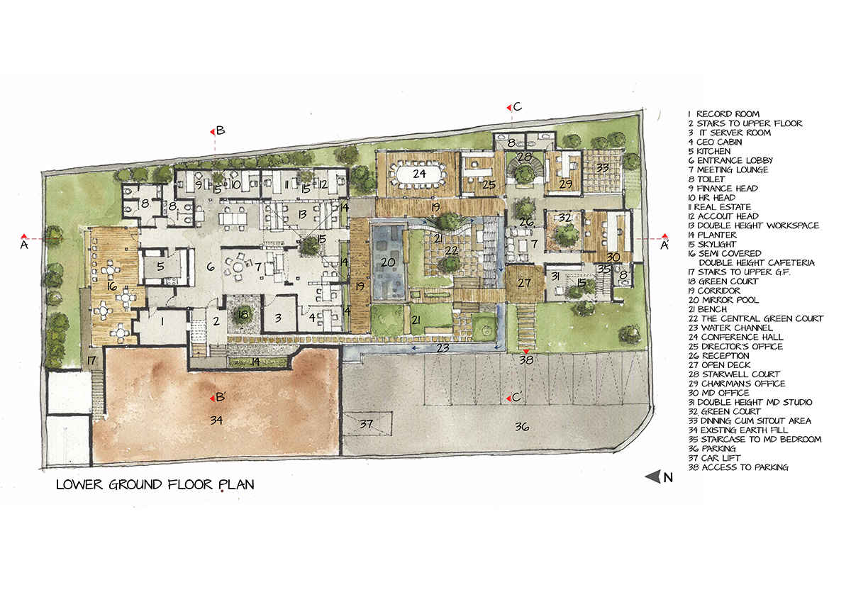 Flyyingseeds studio completes Treehouse Office in New Delhi