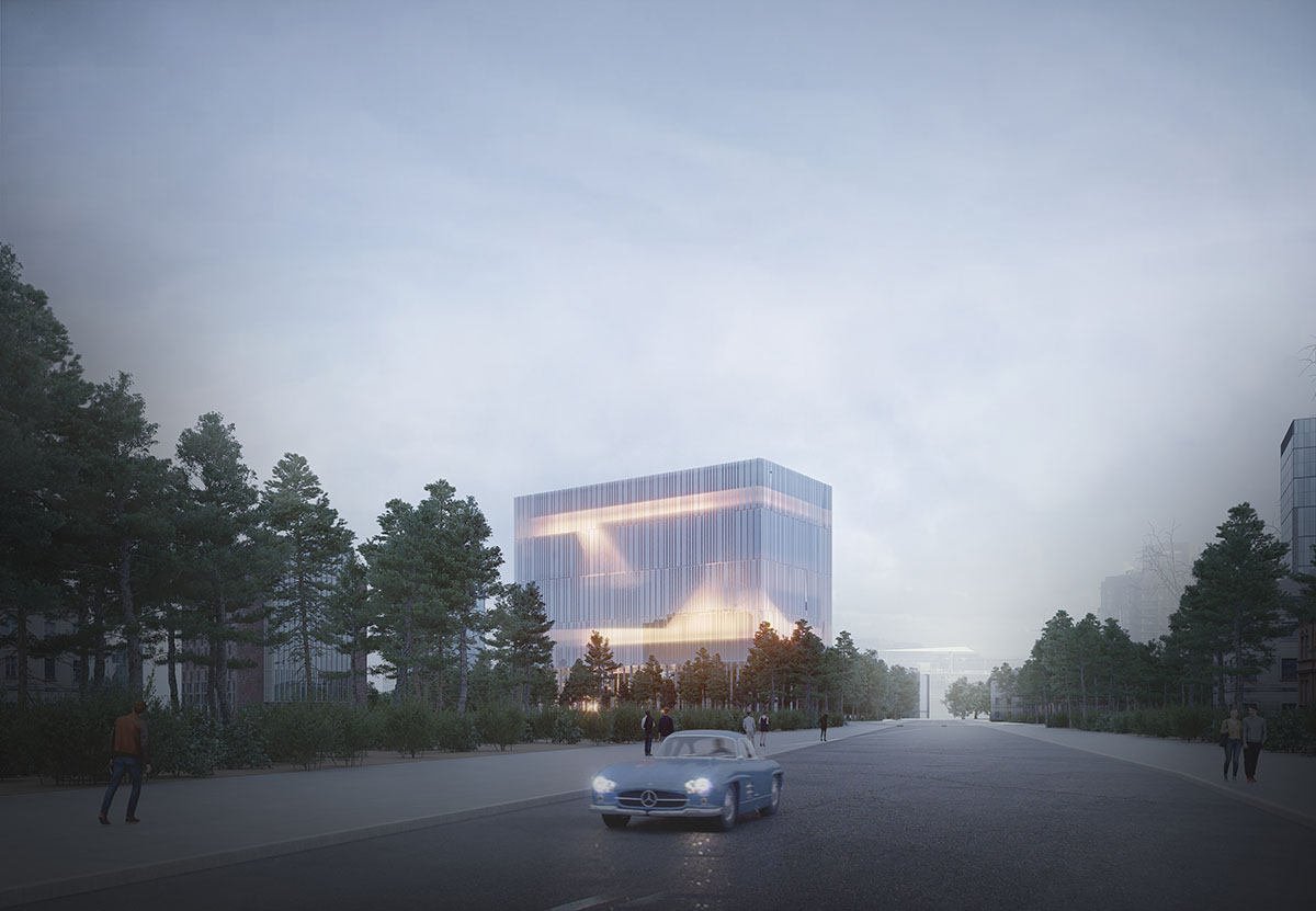 Cosmos Architecture elevates multi-functional congress center on slender columns in Banja Luka