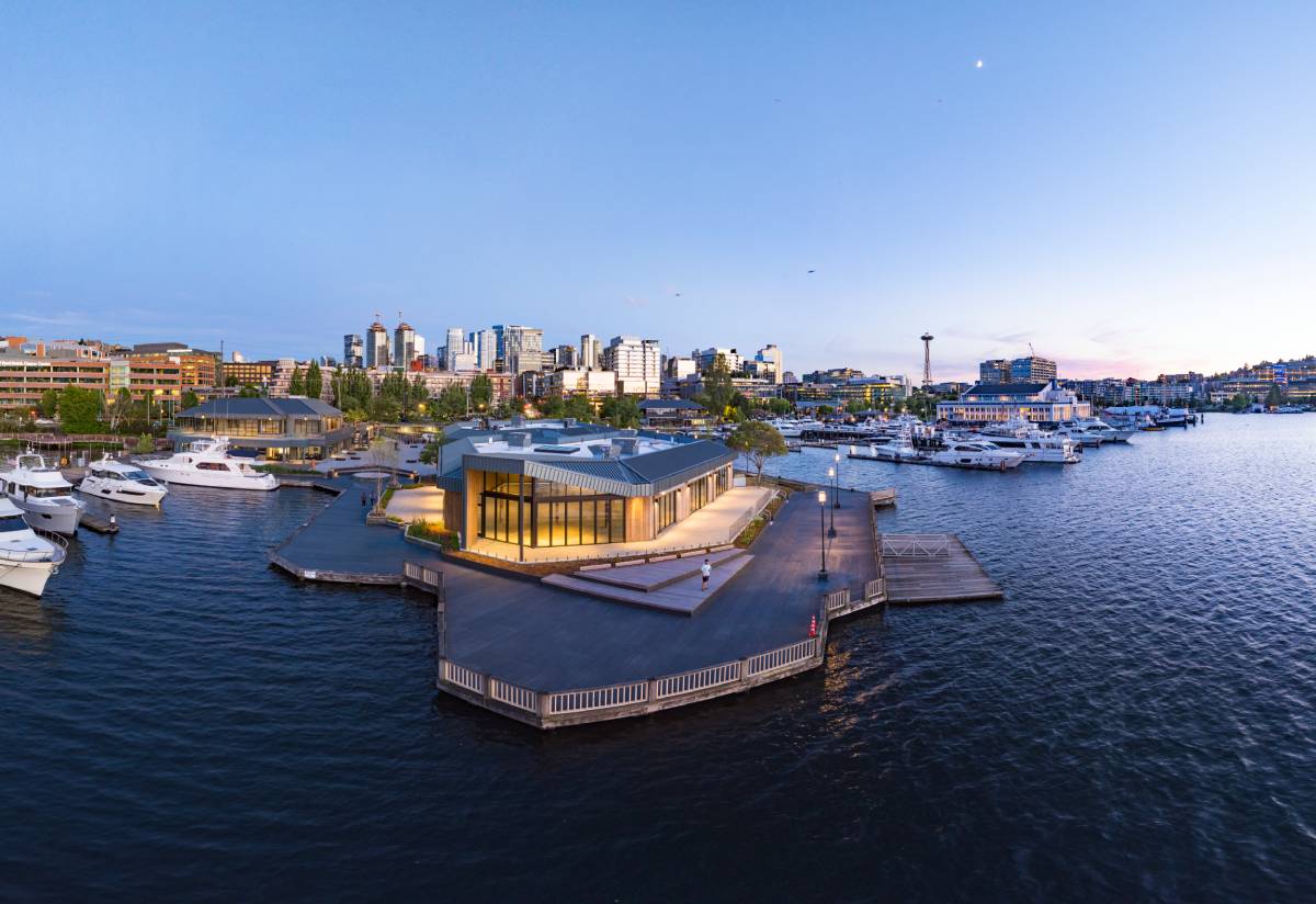 Miller Hull Partnership's Lake Union Piers, offsets all carbon emissions from construction