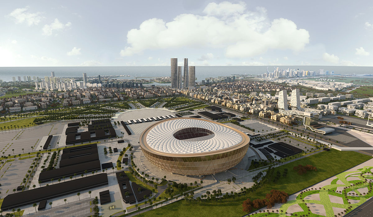 Foster + Partners' stadium for Qatar World Cup final: playful with scale  and geometrically elegant