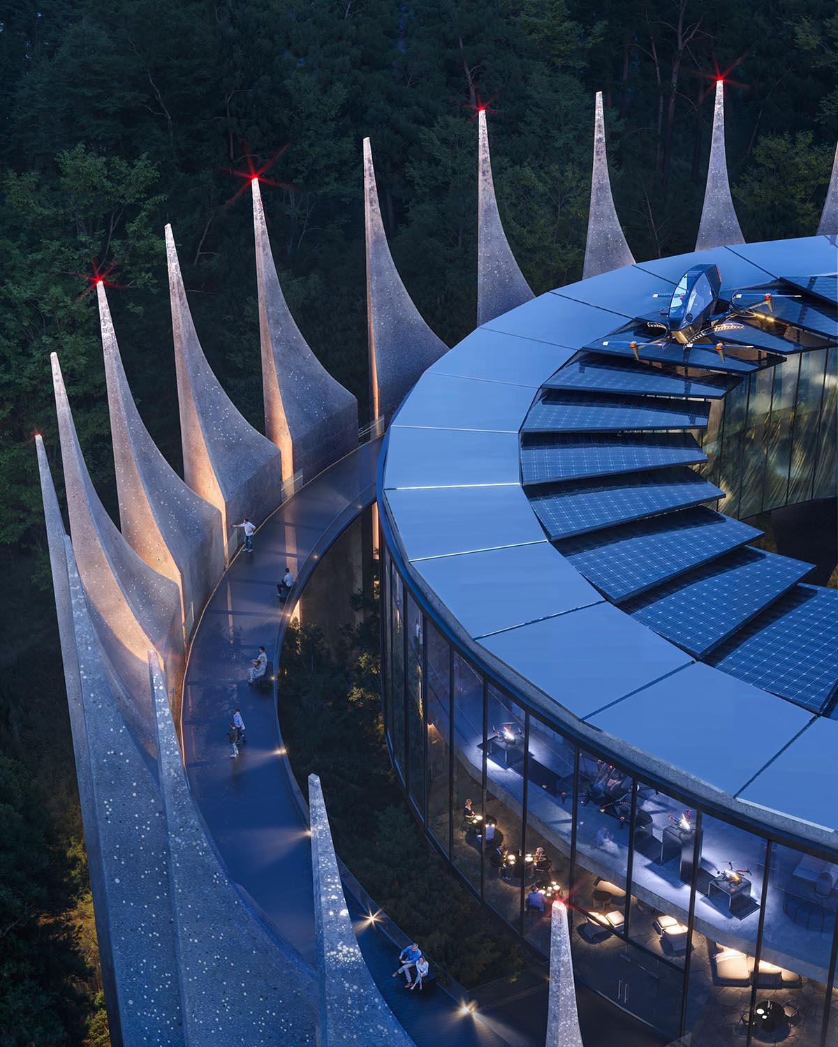 Architect Alina Sanina unveils vision for gothic futurist drone station for mountain regions