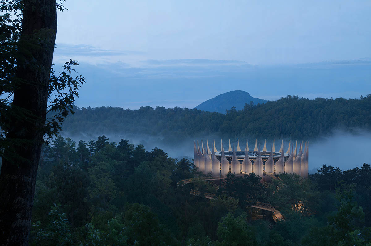 Architect Alina Sanina unveils vision for gothic futurist drone station for mountain regions