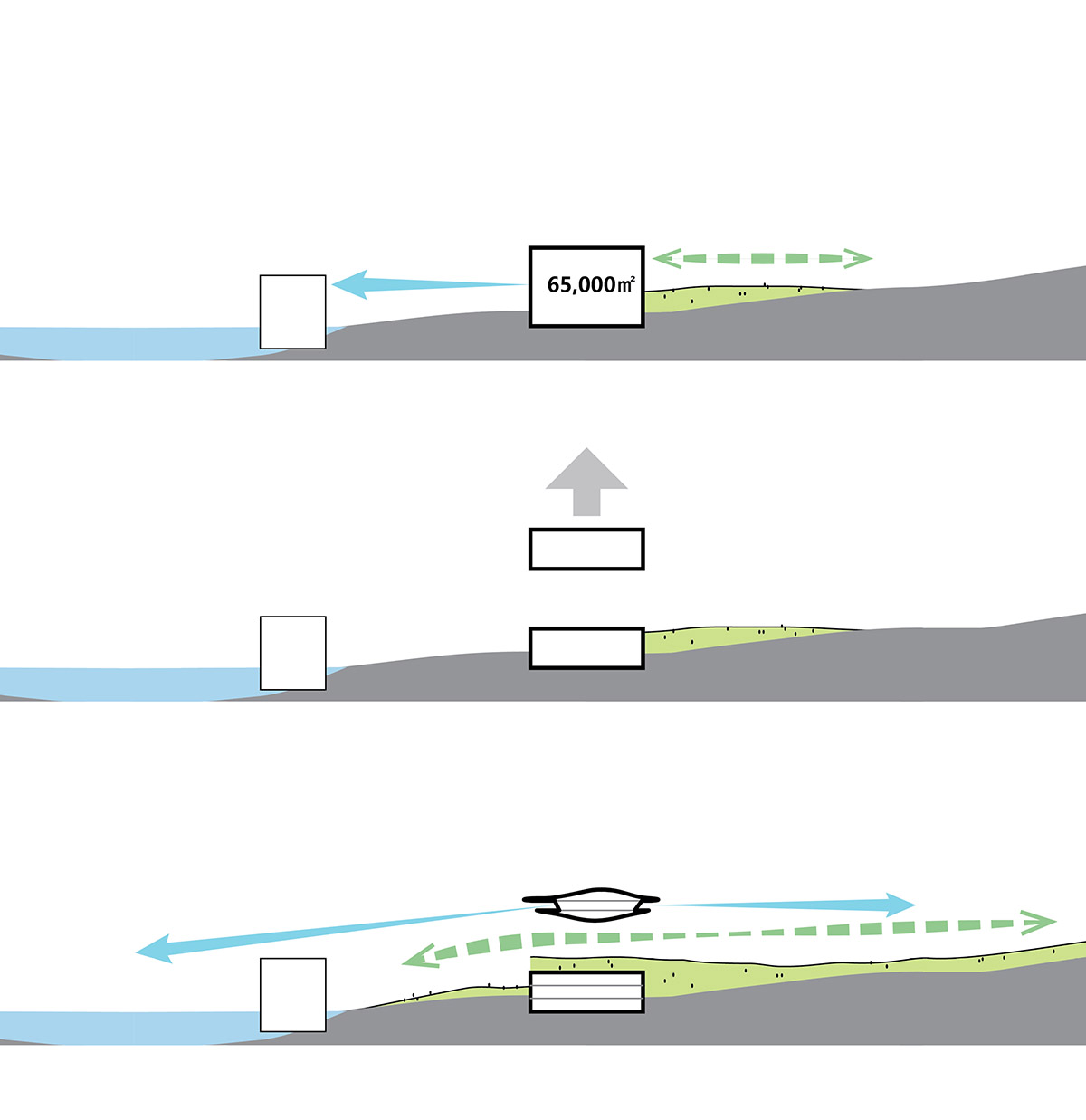 MAD designs futuristic walking city for cruise centre with elevated gantry crane-looking buildings 