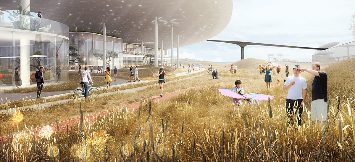 MAD unveils images for Faraday Future’s sci-fi-looking campus on Mare Island