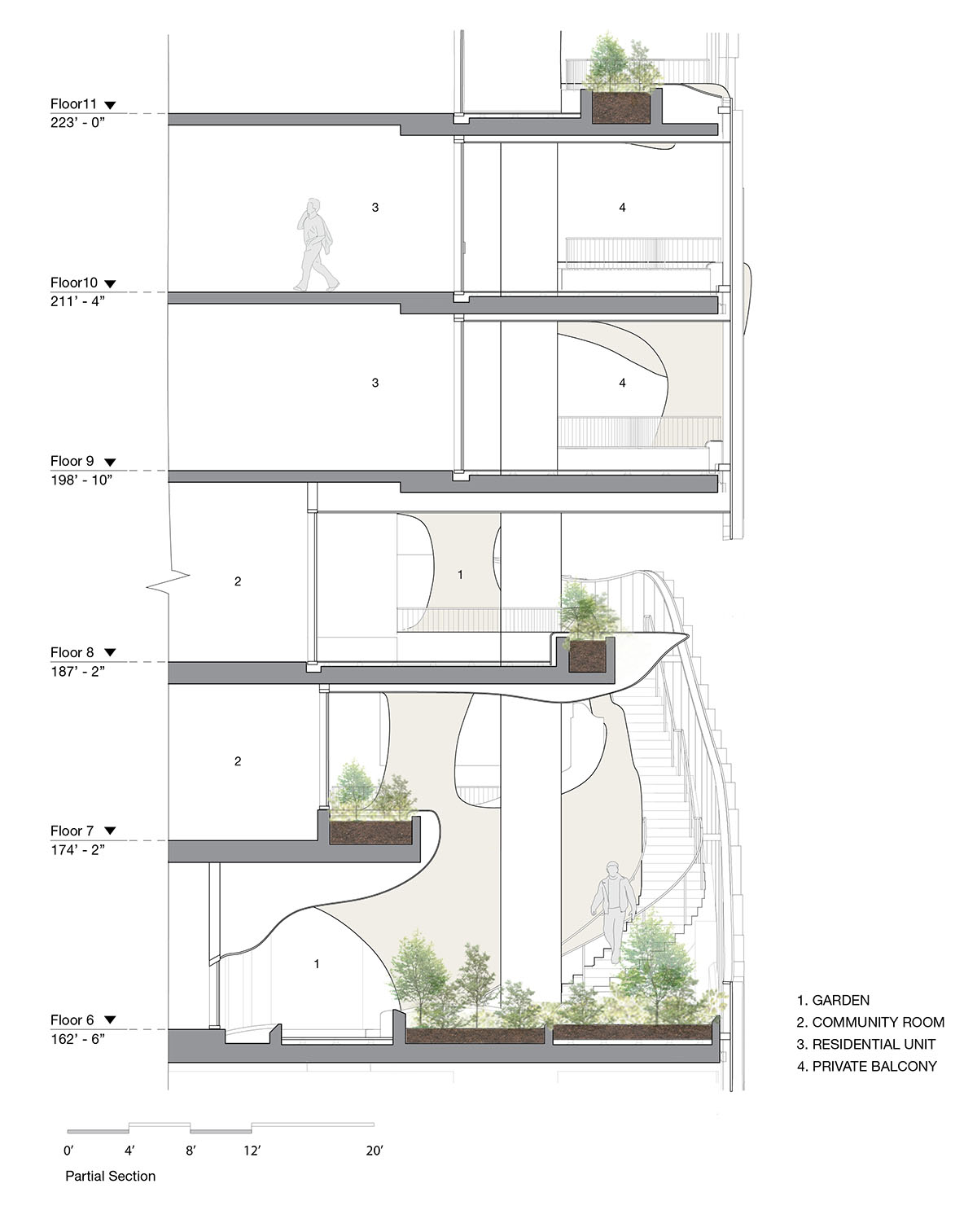 MAD reveals mixed-use tower that features a cracked-open canyon in the heart of Denver