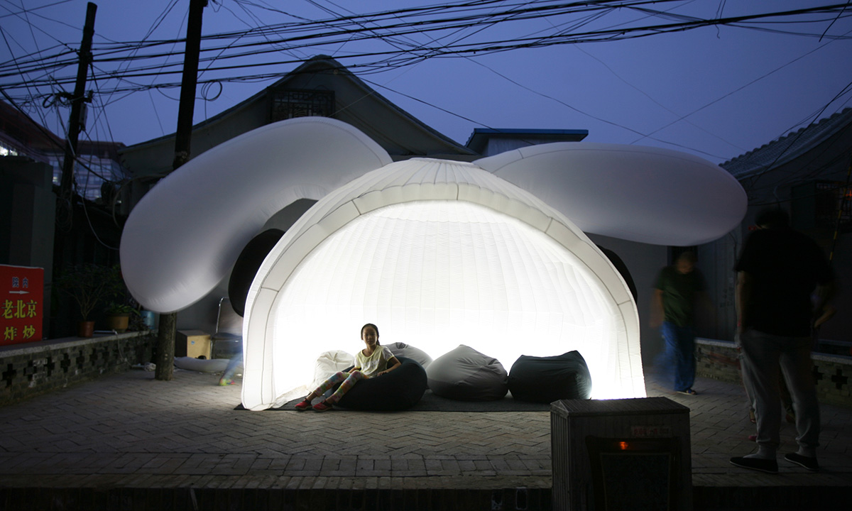 MAD created rabbit-like inflatable pavilion for Beijing Design Week 2017
