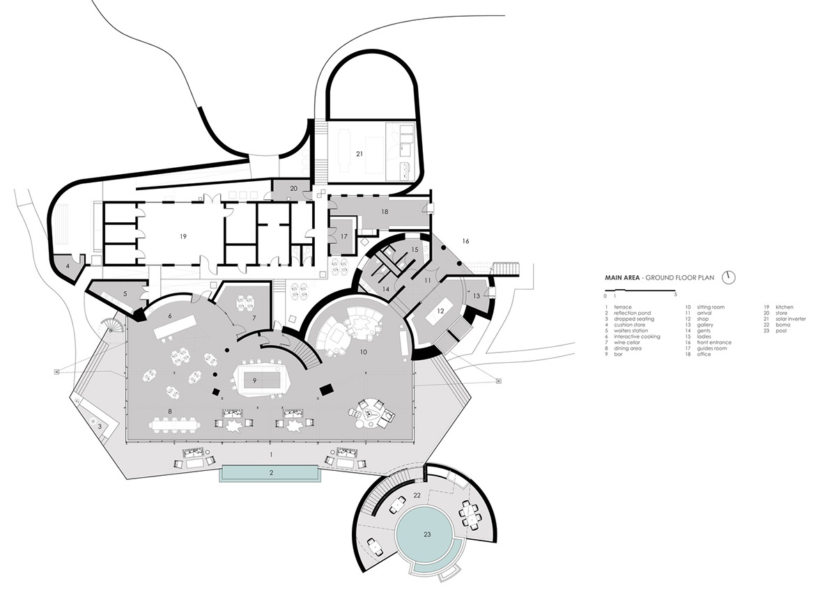Fox Browne Creative and Jack Alexander design pavilion-like steel lodges on a desert of Namibia