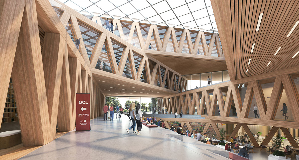 BIG breaks ground on jenga-like Robert Day Sciences Center at California's Claremont McKenna College