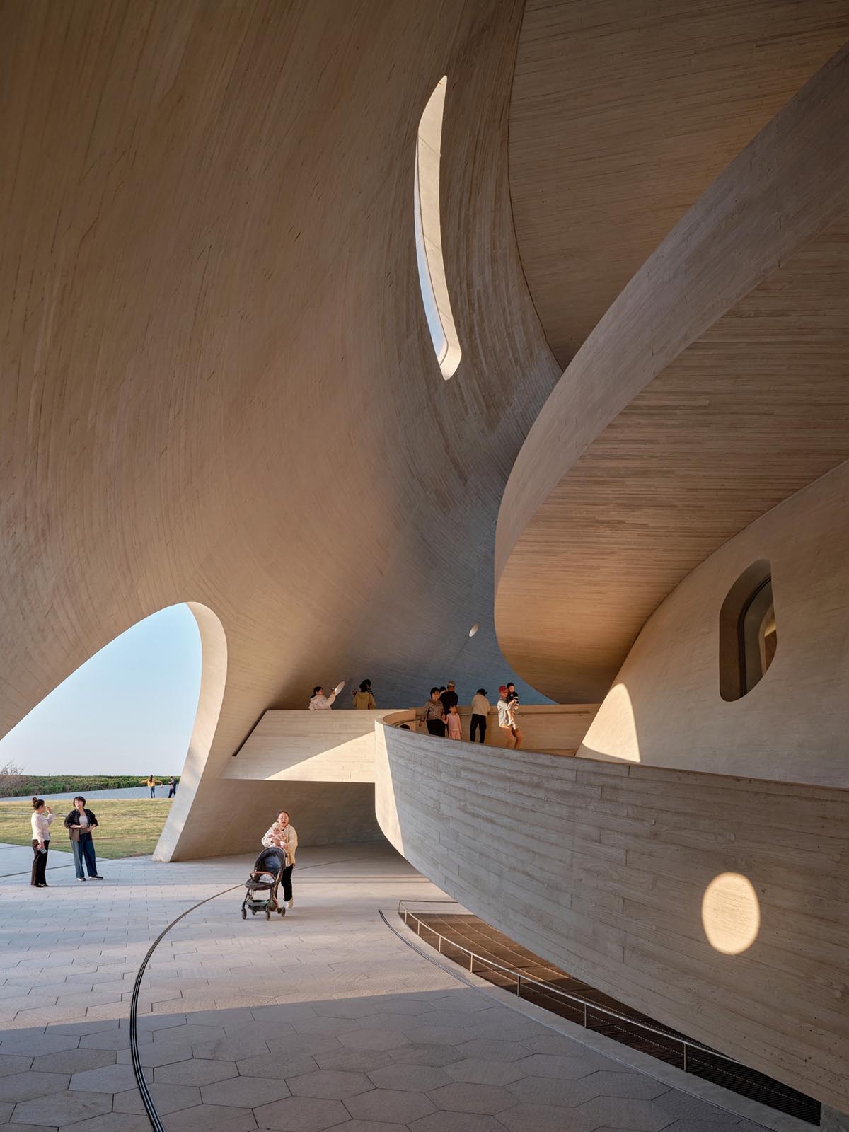 OPEN Architecture completes double-shell concrete Sun Tower in Yantai