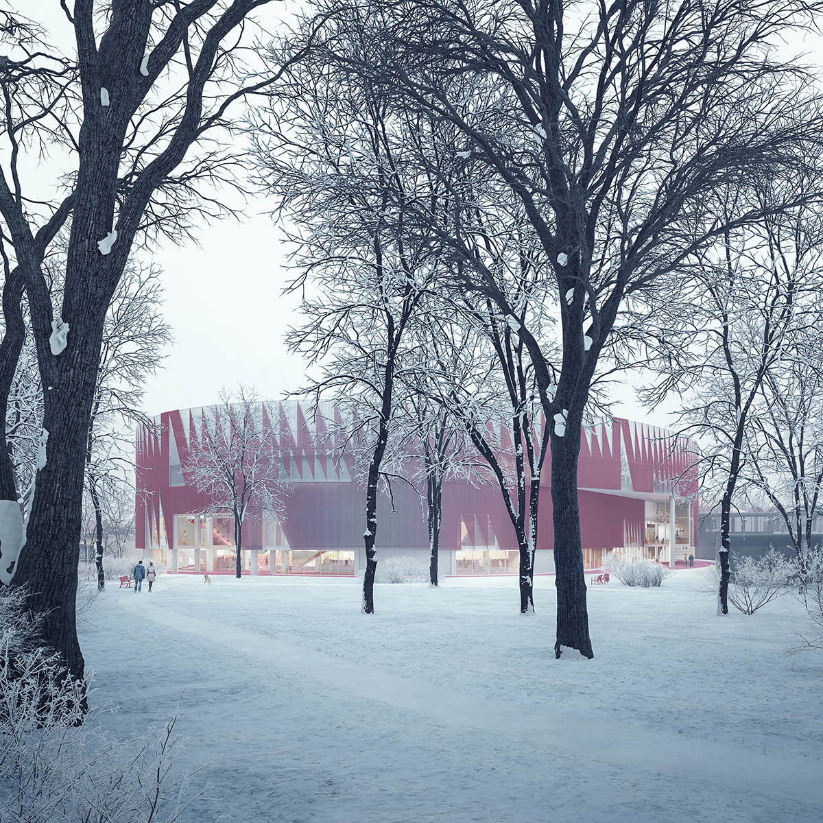 Chybik + Kristof converts former arena into a four-building multifunctional center in Czech Republic