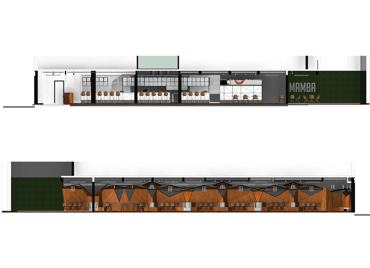 Hitzig Militello Arquitectos creates abstract landscape in the interior of Mamba Bar in Buenos Aires