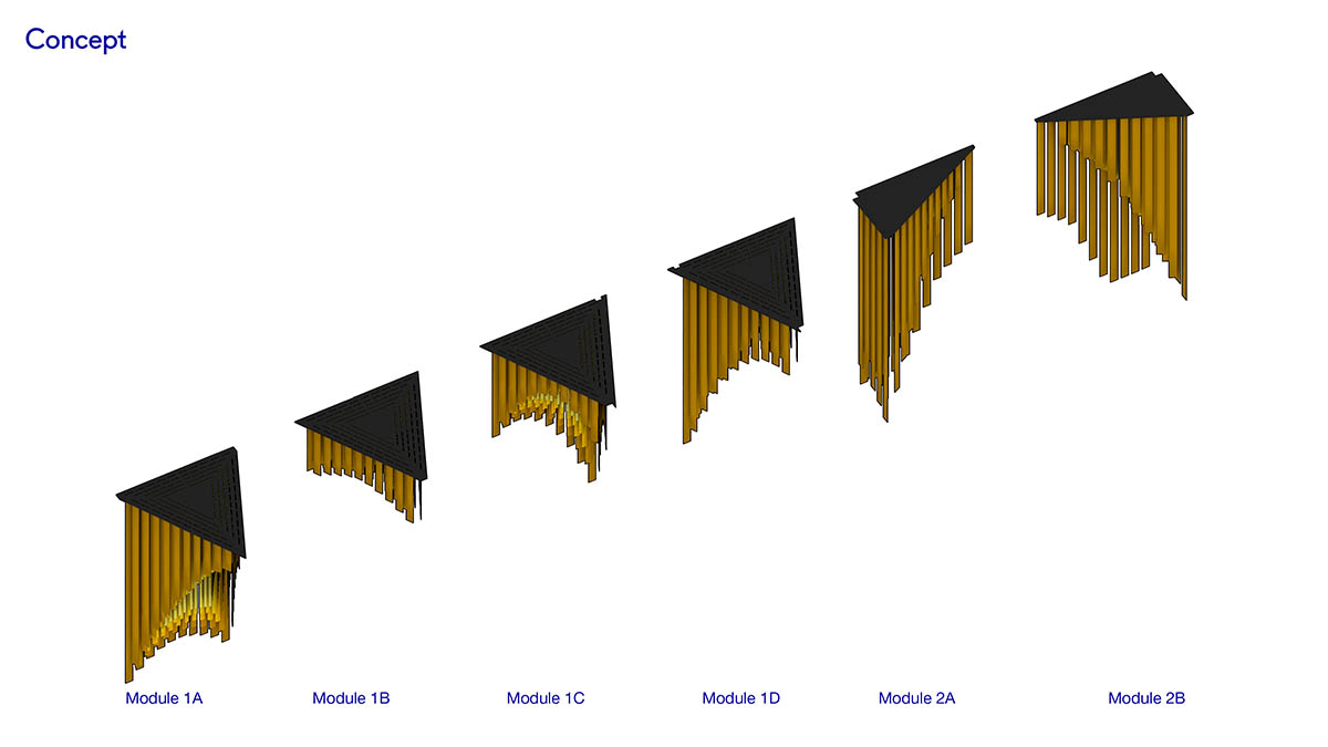 MEAN* reveals cathedral-like pavilion with lightweight fabric strips at Dubai's World Trade Center