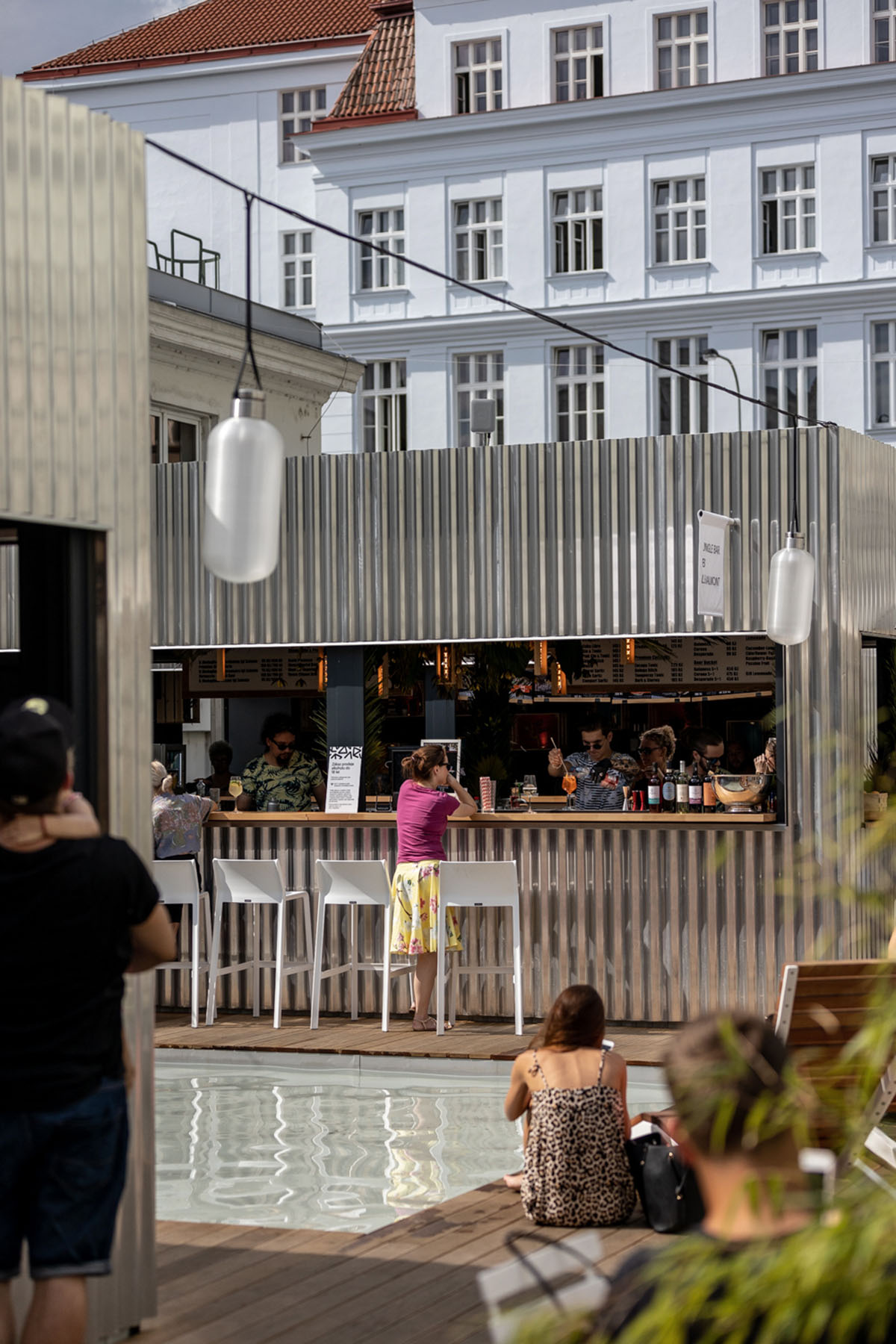Manifesto food market expands with CHYBIK + KRISTOF-designed metal cabins in Smichov district