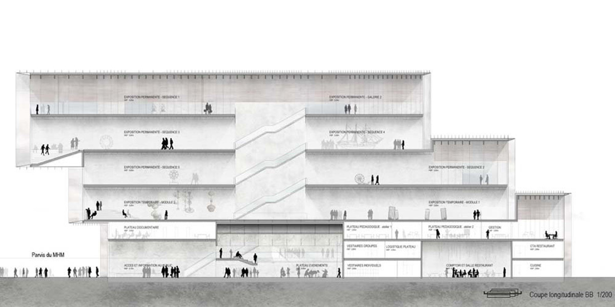 Kengo Kuma to design suspended museum on the Channel coast of France