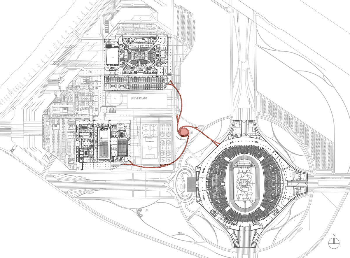 Atelier-Sizhou completes Dong‘an Lake Sports Park Bridge in Chengdu