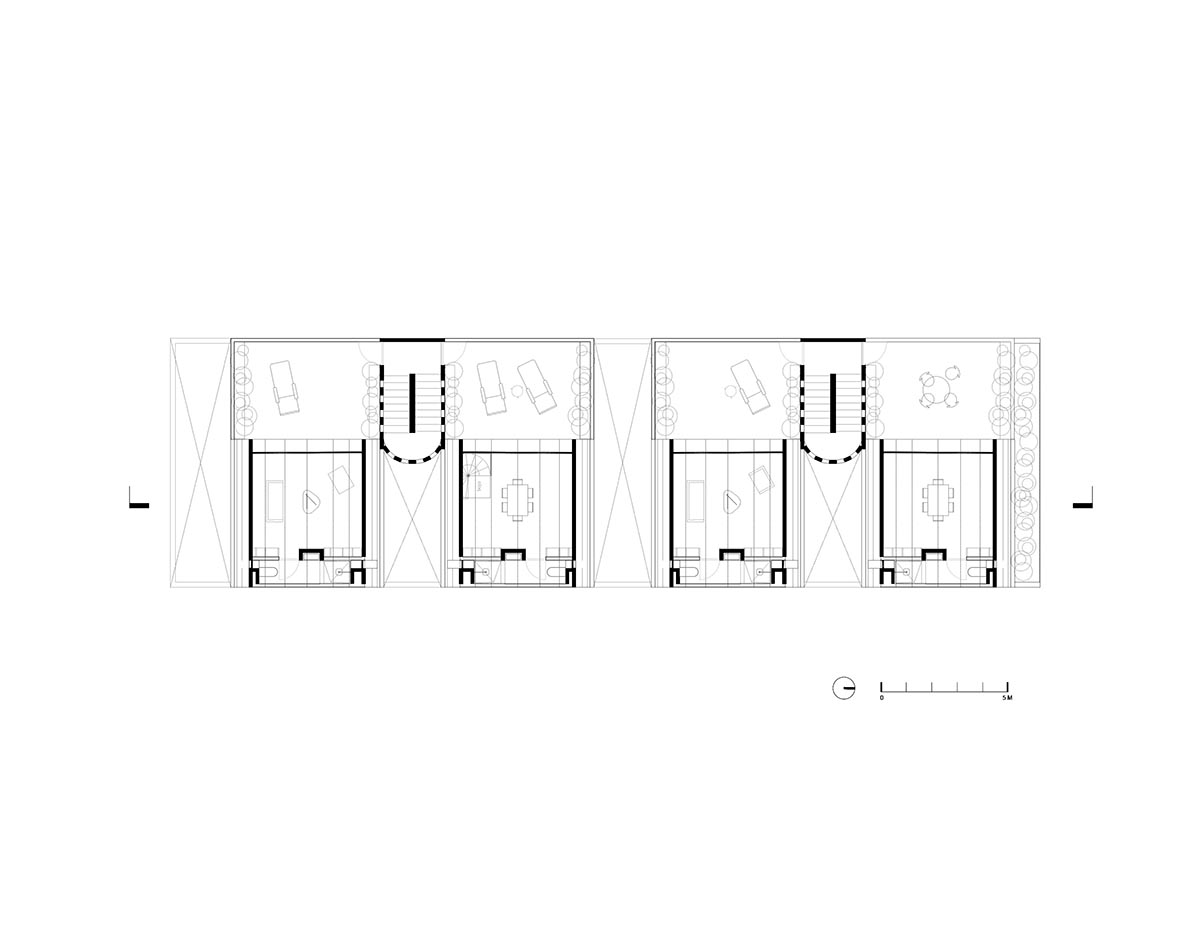 Bloqe Arquitectura designs Mariano Azuela 194 residential building with barrel vaults